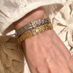Bellux Italian hand woven cross bracelet s925 silver plated 18K gold synthetic zircon high-quality jewelry bangle