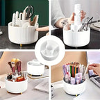 Glow Spin 360° Makeup Organizer – Rotating Cosmetic Storage Case for Vanity & Skincare