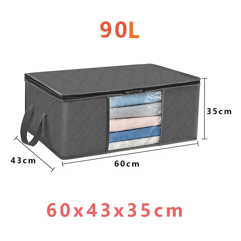 1/3/6PCS Foldable Clothes Storage Bag Large Capacity Blanket Storage Bag Storage Containers for Home Organizing Bedroom Clothing