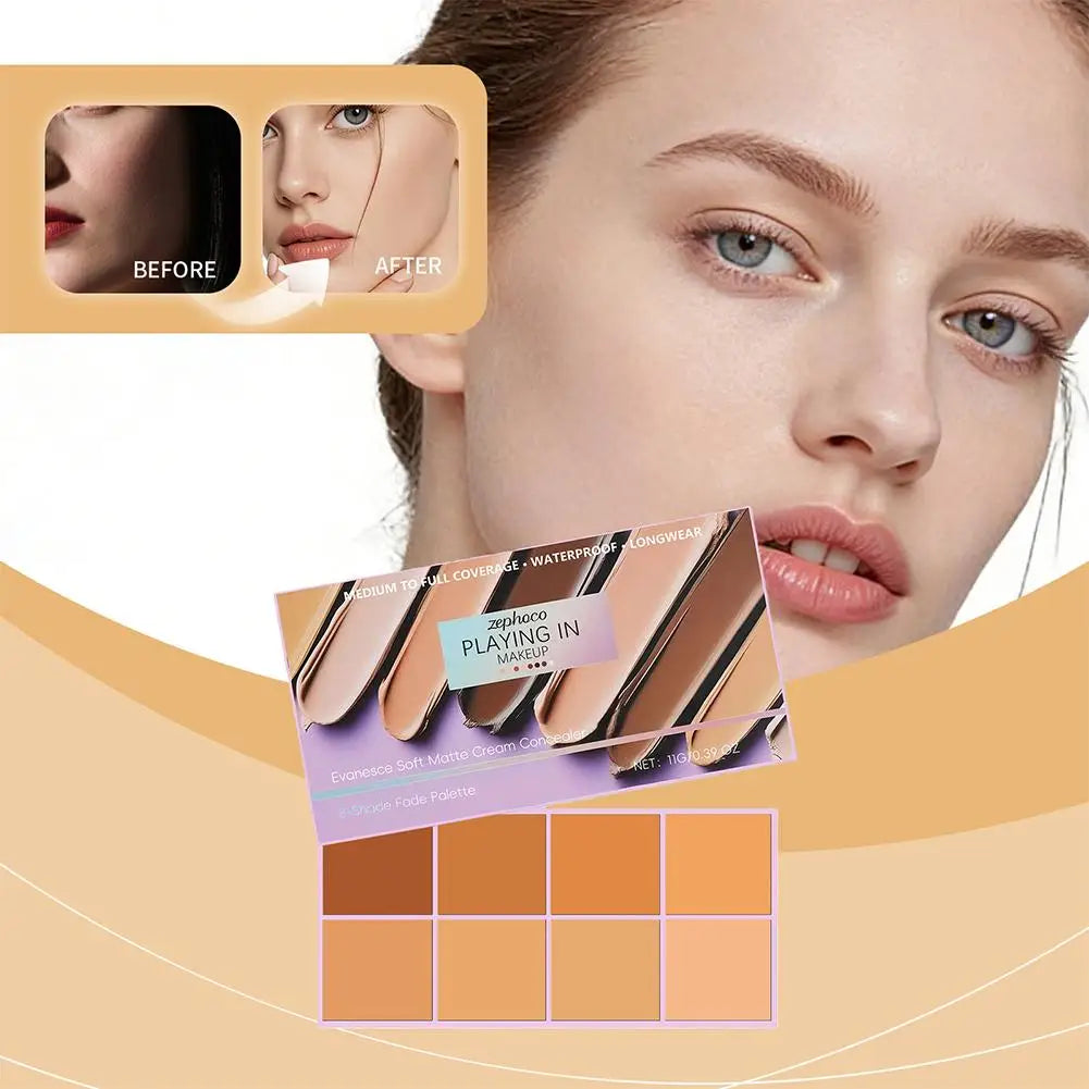Soft Matte Gradient Concealer - High Coverage Cream Concealer For Dark Circles, Redness & Blemishes Makeup Base Use