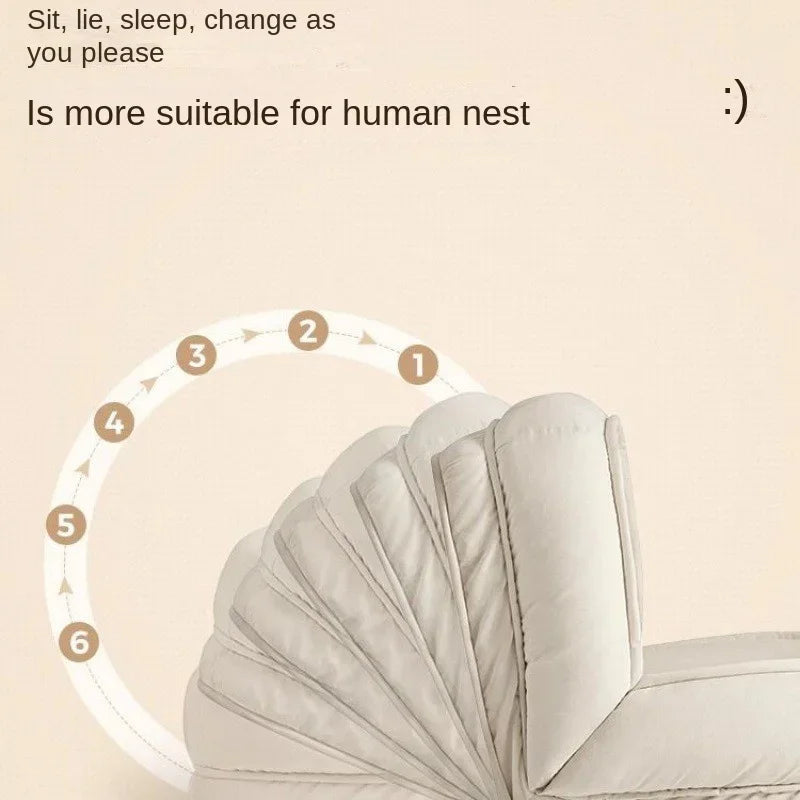 OMGD Lazy Couch Human Kennel Couch Bed Sheets Human Double Internet Celebrity Balcony Folding Huge Room Bedroom Tatami