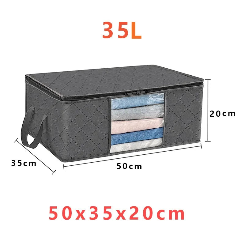 1/3/6PCS Foldable Clothes Storage Bag Large Capacity Blanket Storage Bag Storage Containers for Home Organizing Bedroom Clothing