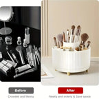 Glow Spin 360° Makeup Organizer – Rotating Cosmetic Storage Case for Vanity & Skincare