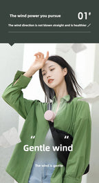 Mini Clip Fans Hanging Waist Neck Fan Girl Electric Air Cooling Fan 900mah USB Leafless Fan 3 Speeds Portable Cooler Air
