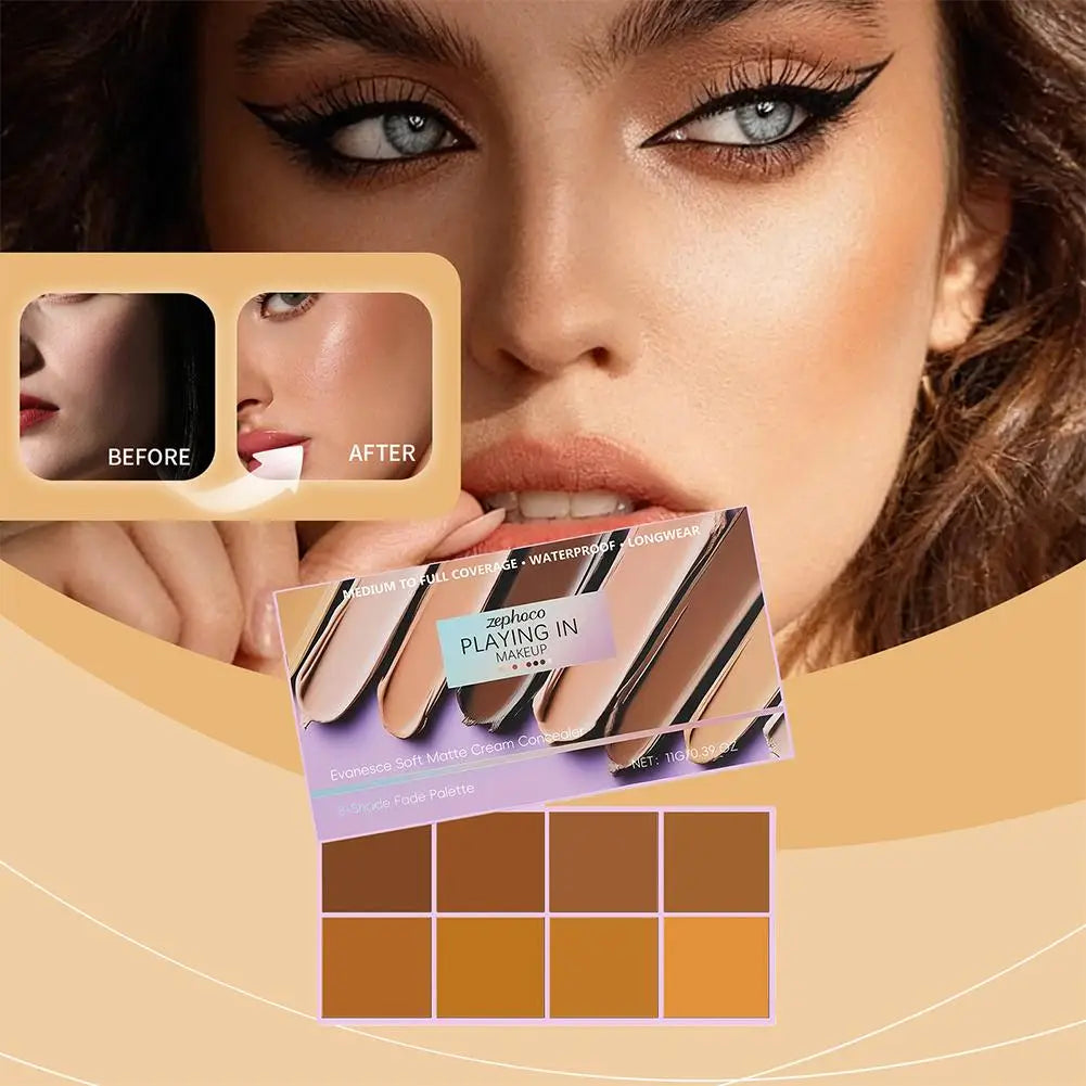 Soft Matte Gradient Concealer - High Coverage Cream Concealer For Dark Circles, Redness & Blemishes Makeup Base Use