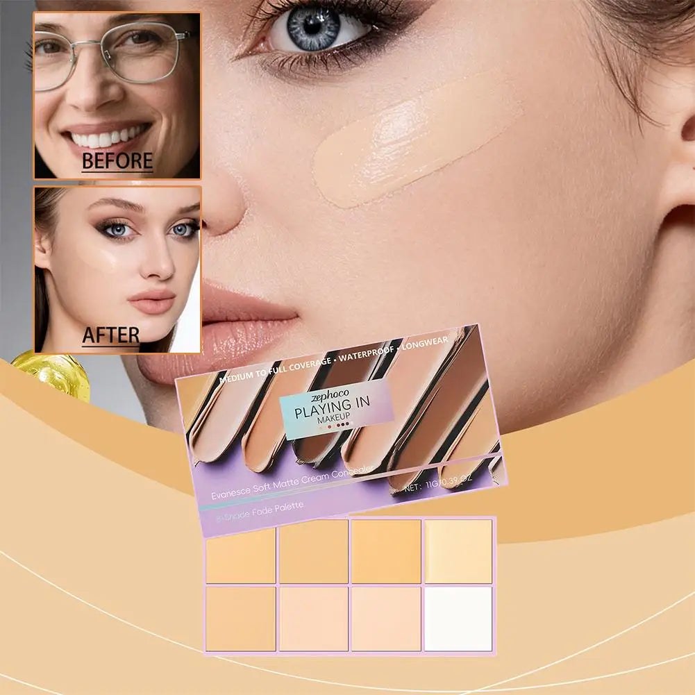 Soft Matte Gradient Concealer - High Coverage Cream Concealer For Dark Circles, Redness & Blemishes Makeup Base Use