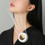 Portable Silent Mini Bladeless Electric Fan,Small fan Clip on Shirt Waist Mini Bladeless Fan Adjustable 3-Speed For Outdoor