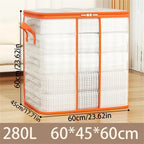 Extra Large Handle Storage Bag - Portable Clothing And Quilt Organizing Bag with Window, Durable Polyester Material, Suitable Fo