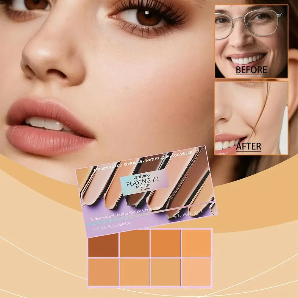 Soft Matte Gradient Concealer - High Coverage Cream Concealer For Dark Circles, Redness & Blemishes Makeup Base Use