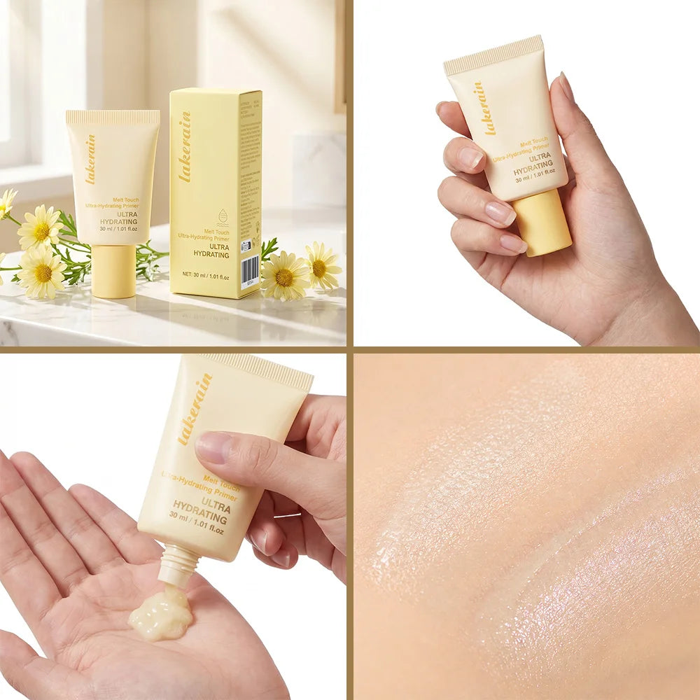 برايمر 3 في 1 Melt Touch Buttery Glow Makeup Base فائق الترطيب يدوم طويلاً يقلل المسام وينعم الخطوط الدقيقة ويفتح البشرة ويخفي العيوب