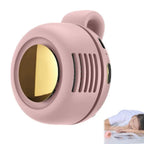 Portable Silent Mini Bladeless Electric Fan,Small fan Clip on Shirt Waist Mini Bladeless Fan Adjustable 3-Speed For Outdoor