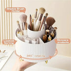 Glow Spin 360° Makeup Organizer – Rotating Cosmetic Storage Case for Vanity & Skincare