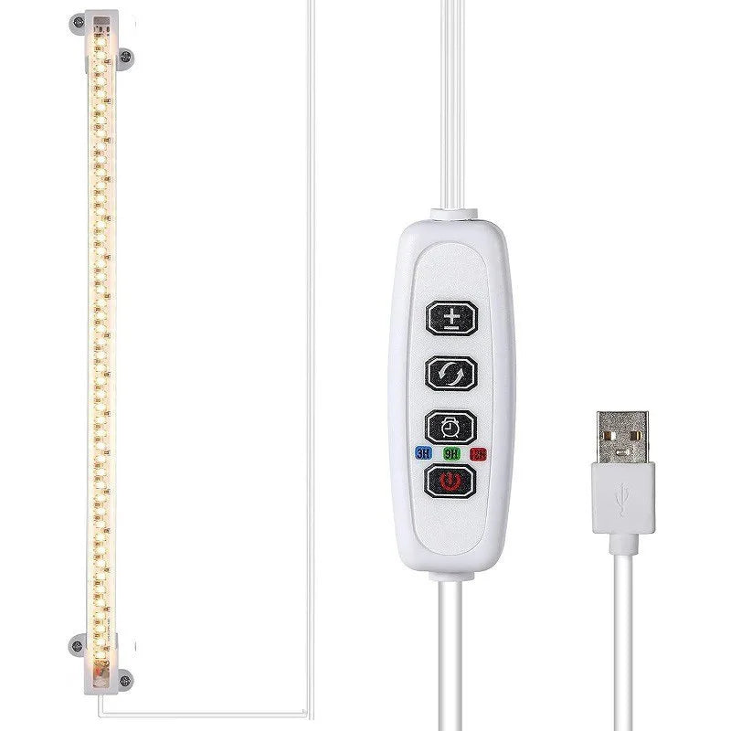 4/3/2/1PC, Indoor Grow Light,Full Spectrum LED Light Strip with Auto Timer 3/9/12H, Dimmable Sun Class Grow Light(No 5V 2A Plug